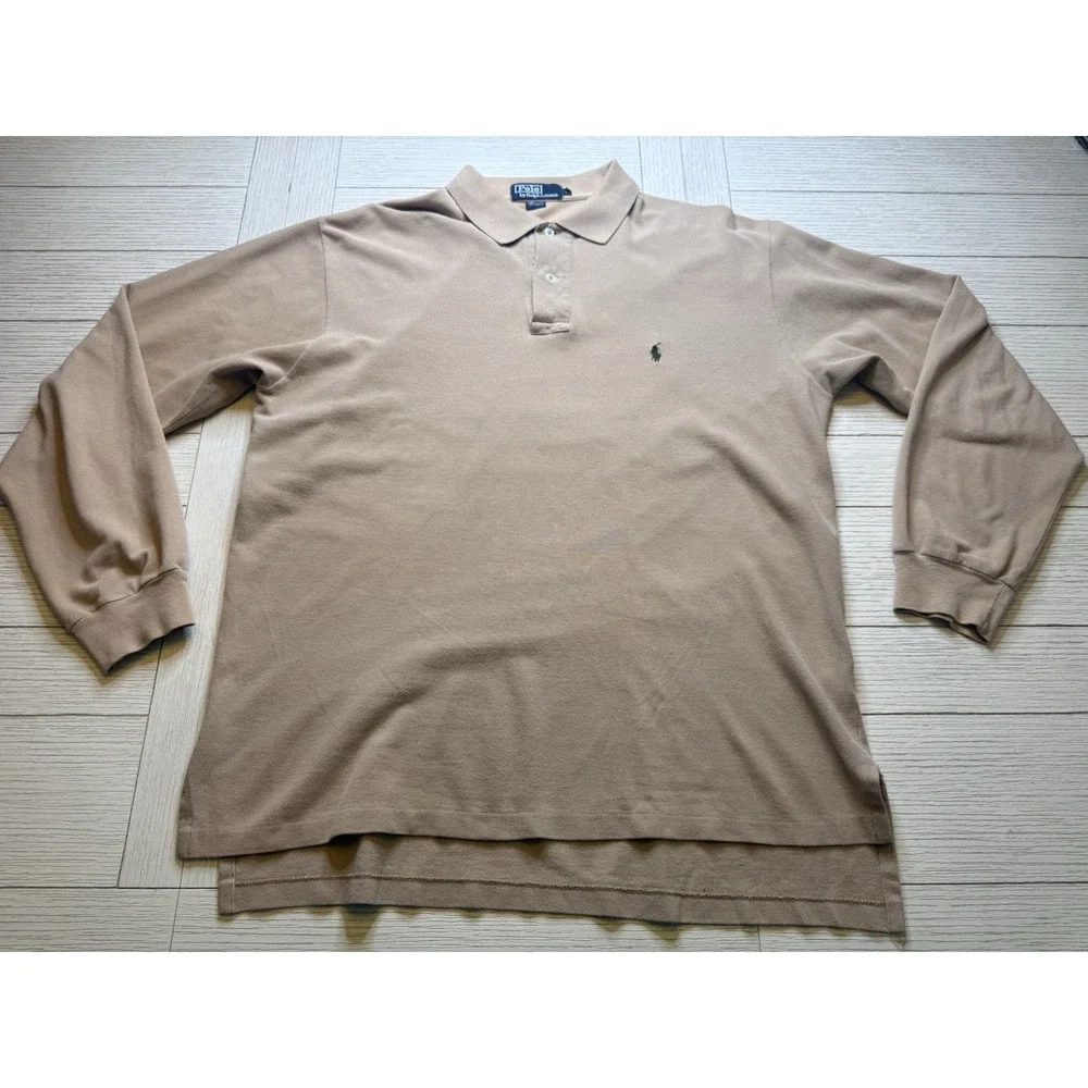 Ralph Lauren Men's POLO long-sleeved Cotton Preppy Retro shirt sz L